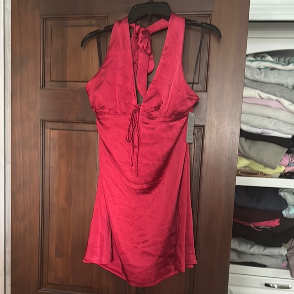 Princess Polly Dresses & Skirts - Princess Polly Satin Halter Mini Dress